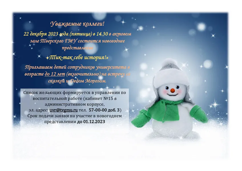 Новогоднее представление для детей