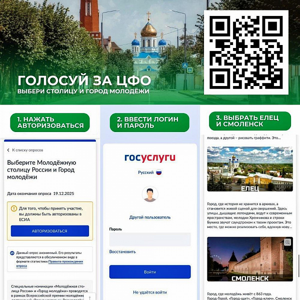 Выберите Молодёжную столицу России и Город молодёжи 