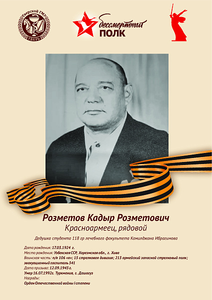 Розметов Кадыр Розметович