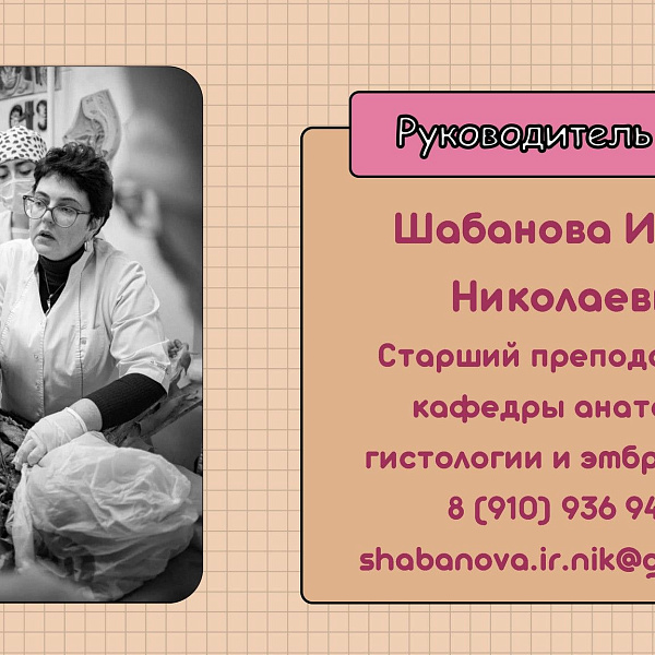 Работа кружка СНО кафедры Анатомии, гистологии и эмбриологии (дисциплина: анатомия) за 2023-2024 учебный год - фото 2