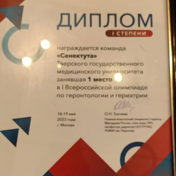 Первая Всероссийская олимпиада по геронтологии и гериатрии - фото 1